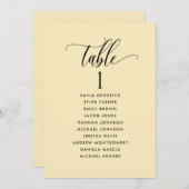 Stamgeel zetplankkaarten met gastnamen (Voorkant / Achterkant)