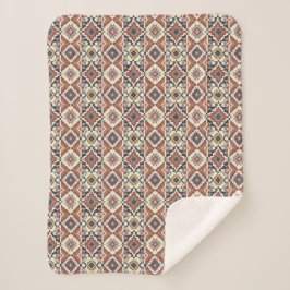 stamgeometrische patroon sherpa deken
