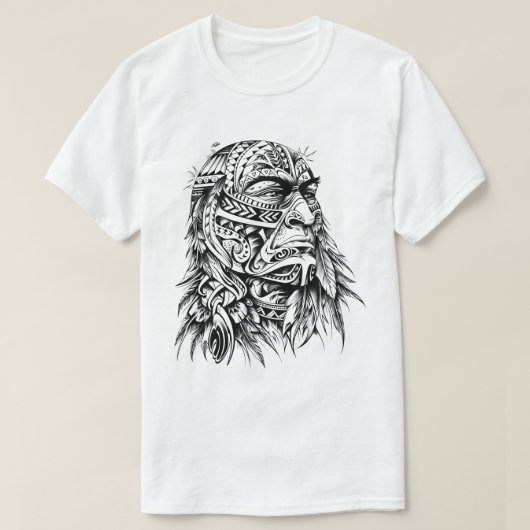 Stamgezichtskunst T-shirt (Design voorkant)