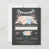 Stamkaart Geboorteaankondiging Krijtbord Geslacht Kaart (Voorkant)