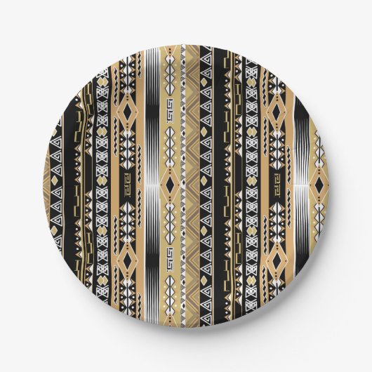 Stamkeuken op basis van stammen, etnische groepen, papieren bordje (Voorkant)