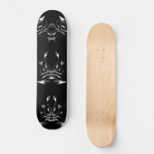 Stamkunst Skateboard - Zwart & Wit (Voorkant)