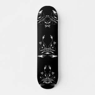 Stamkunst Skateboard - Zwart & Wit