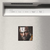 Stamkunst voor een Afrikaanse man Magneet (Insitu (Vaatwasser))