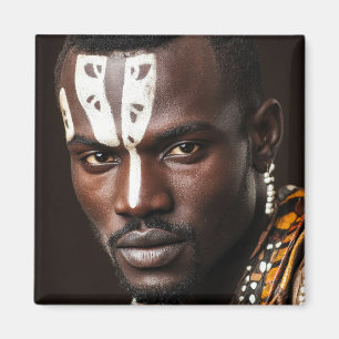 Stamkunst voor een Afrikaanse man Magneet