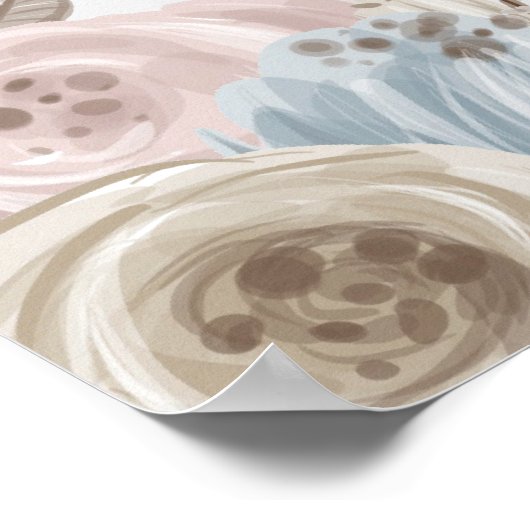 Stamland bos geboortegroet achtergrond poster (Hoek)