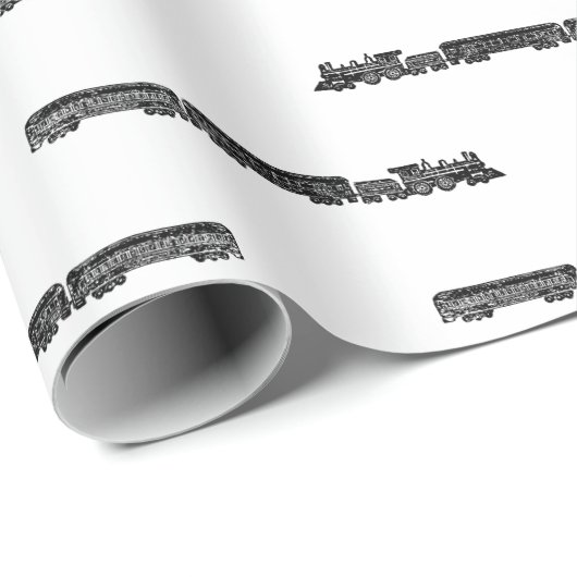 Stammachinetraining met treinwagon AANGEPASTE \KLE Cadeaupapier (Rol Hoek)