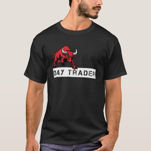 Stammarkt Bull Broker Day Trader T-shirt (Voorkant)