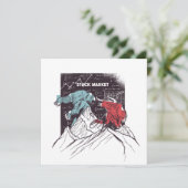 Stammarkt Bull en Wenskaart Beer (Staand voorkant)