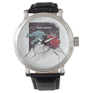 Stammarktwist Bull tegen Beer Trading Horloge