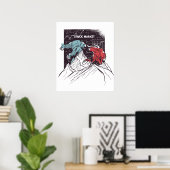 Stammarktwist Bull tegen Beer Trading Poster (Thuiskantoor)