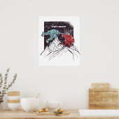 Stammarktwist Bull tegen Beer Trading Poster (Keuken)