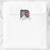 Stammarktwist Bull tegen Beer Trading Vierkante Sticker (Tas)