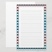 Stammen Azteeks Patroon Ombre Briefpapier (Voorkant / Achterkant)