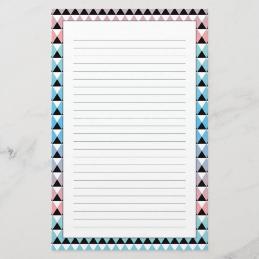 Stammen Azteeks Patroon Ombre Briefpapier (Voorkant)