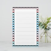 Stammen Azteeks Patroon Ombre Briefpapier (Staand voorkant)
