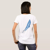 Stammen Blauwe vinvis T-shirt (Achterkant volledig)