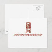 Stammen Briefkaart Tiki (Voorkant / Achterkant)