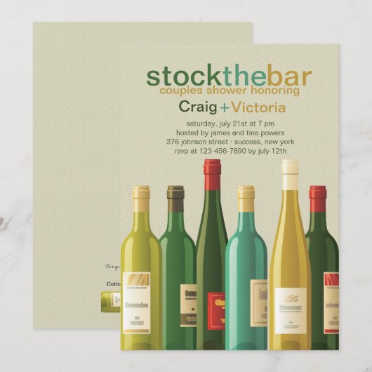 Stammen de Uitnodiging van de Bar (Voorkant / Achterkant)