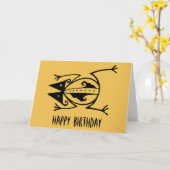Stammen dierlijke stammen de kunstverjaardag van kaart (Gele Bloem)