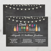 Stammen het Verloving van de BarChalk nodigt uit Kaart (Voorkant / Achterkant)