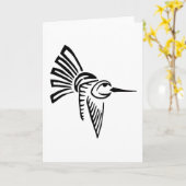 Stammen Kolibrie Kaart (Gele Bloem)