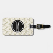 Stammen Pijlen | Zwart Monogram Bagagelabel (Voorkant horizontaal)
