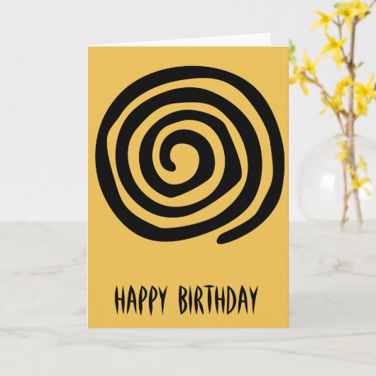 Stammen spiraalvormige primitieve de kaart (Gele Bloem)