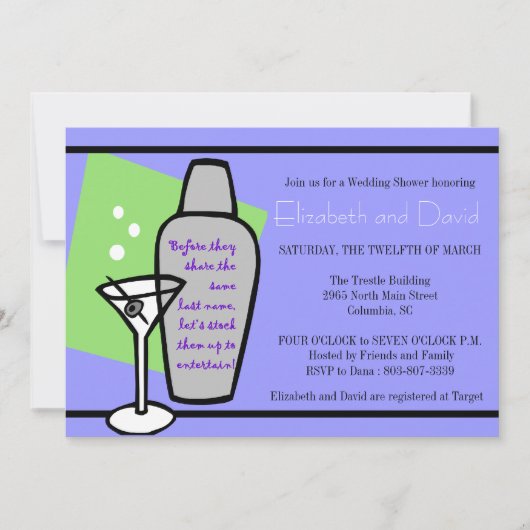 Stammen van de bar douche kaart (Voorkant)