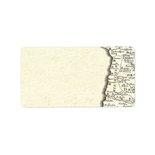 Stammen van Israel Antiek Kaart Elegant Etiket (Voorkant)