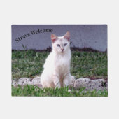 Stammen welkom - Siamese Stray Cat Doormat Deurmat (Voorkant)