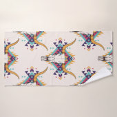 stammennaadloos patroon met schil en schedel badhanddoek (Badhanddoek)