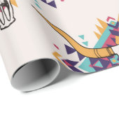  stammennaadloos patroon met schil en schedel cadeaupapier (Rol Hoek)