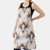 stammennaadloos patroon met schil en schedel schort (Insitu)