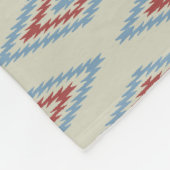  stammenpatroon in rood en blauw fleece deken (Hoek)