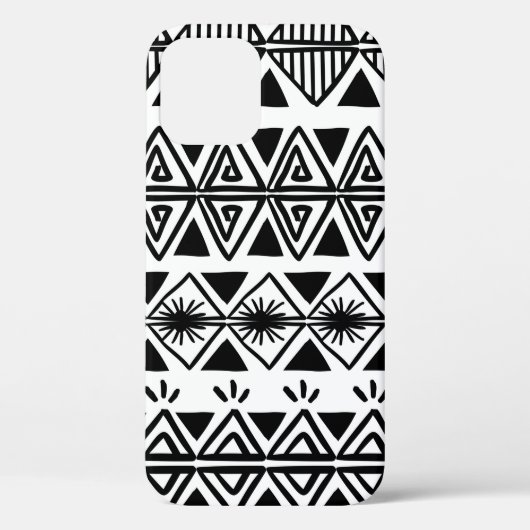 stammenpatroon met zwarte en witte hand d Case-Mate iPhone case (Achterkant)