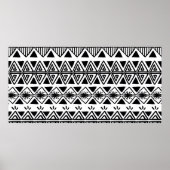  stammenpatroon met zwarte en witte hand d poster (Voorkant)