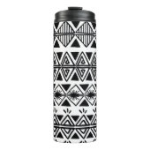 stammenpatroon met zwarte en witte hand d thermosbeker (Voorkant)