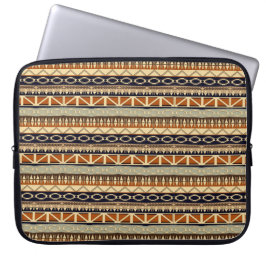 stammenpatroon van afrikaanse etnische strepen laptop sleeve
