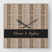 stammenpatroon van etnische afrikanen vierkante klok (Voorkant)