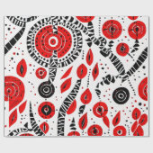 Stammensterkte: rood, zwart en wit cadeaupapier (Vlak)