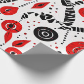 Stammensterkte: rood, zwart en wit cadeaupapier (Hoek)