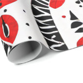 Stammensterkte: rood, zwart en wit cadeaupapier (Rol Hoek)