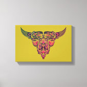 stammodel van stier en tattoo canvas afdruk (Voorkant)