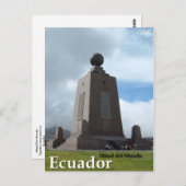 Stammonument voor de equator Mitad del Mundo Ecuad Briefkaart (Voorkant / Achterkant)