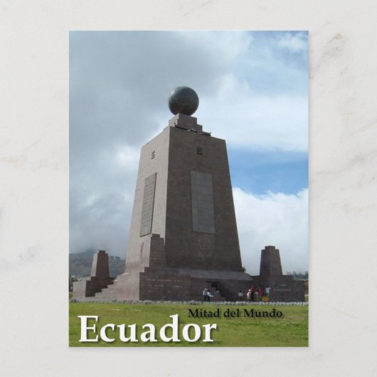 Stammonument voor de equator Mitad del Mundo Ecuad Briefkaart (Voorkant)