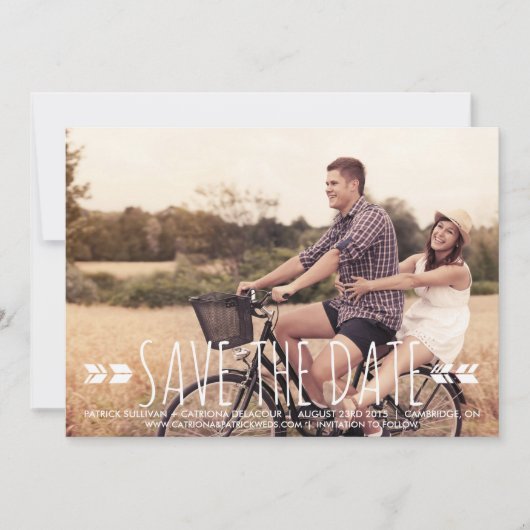 STAMMOTIEF FOTO SAVE THE DATE-AANKONDIGING DATE (Voorkant)