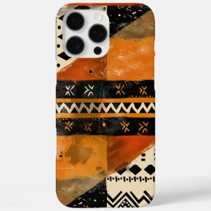 Stammotieven in zwarte en aardetinten iPhone 16 pro max hoesje