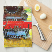 Stammotor locomotief 778 theedoek (Quarter Fold)