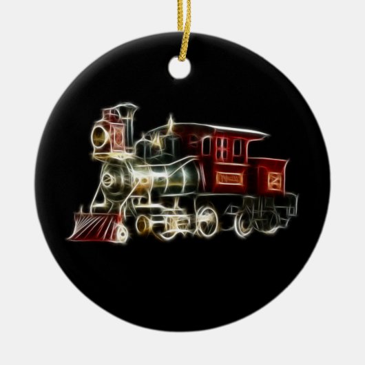 Stammotor locomotief keramisch ornament (Voorkant)